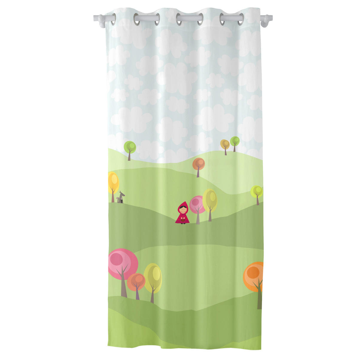 VORHANG grandma 140x265 cm mehrfarbig - Multicolor, Textil (140/0.2/265cm) - Happy Friday