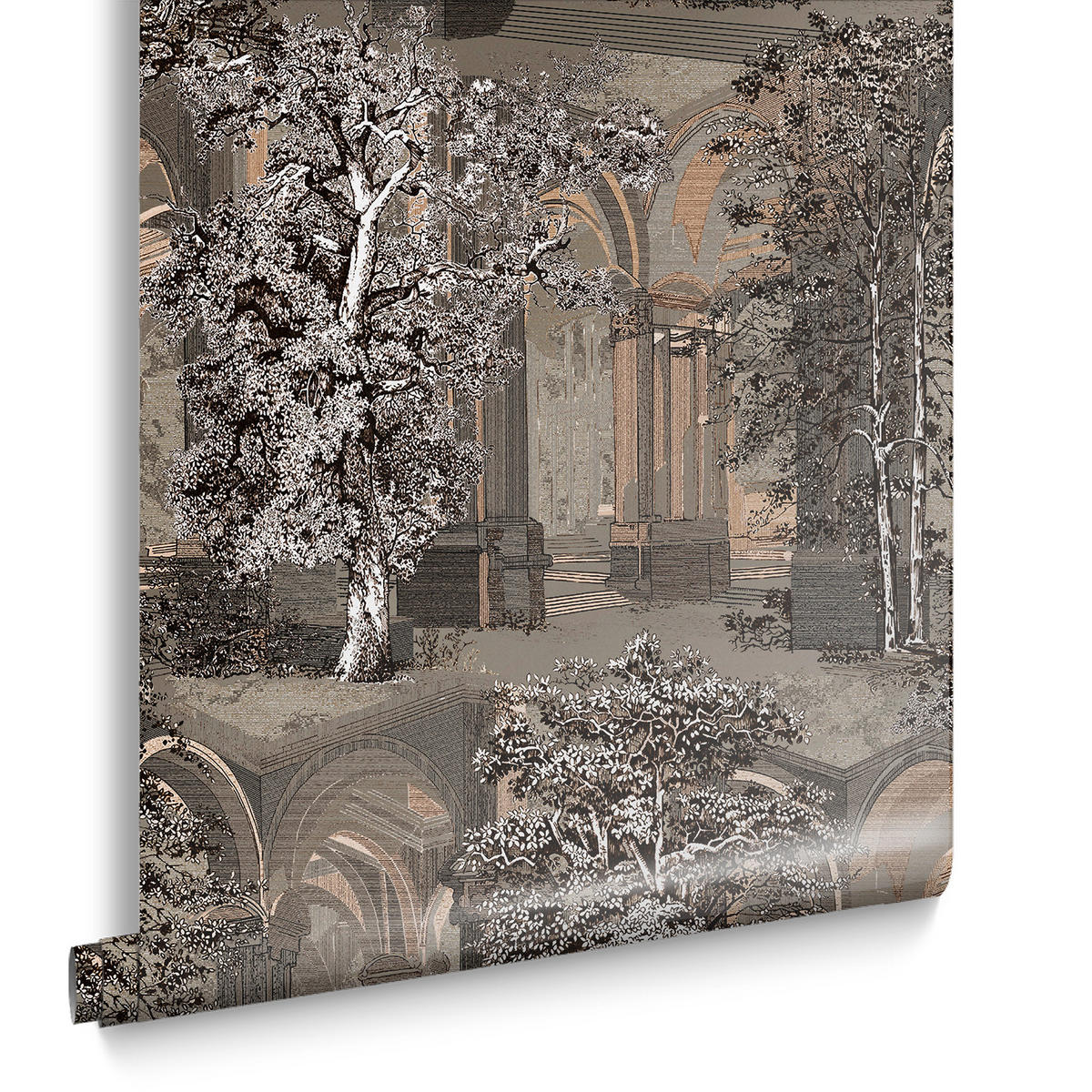 VLIESTAPETE Rivington Folly - Braun, Papier/Kunststoff (52/1000cm) - Graham & Brown