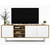 TV-LOWBOARD Apollo Eiche wotan Weiß Matt 150/53/35 cm - Weiß, Holzwerkstoff/Metall (150/53/35cm) - Meble Lindner