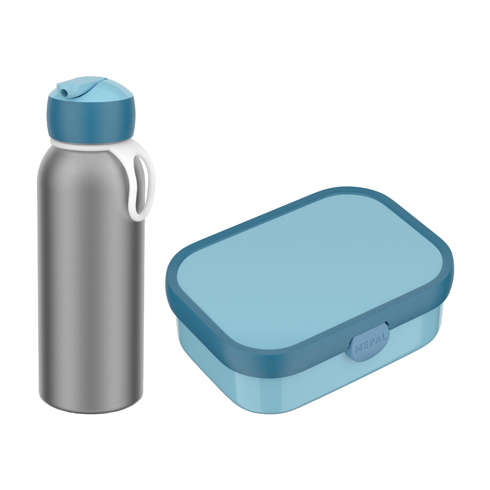 LUNCHSET MIT THERMOFLASCHE Campus Cool Blue 2er Set - Blau, Kunststoff (1/1/1cm) - Mepal