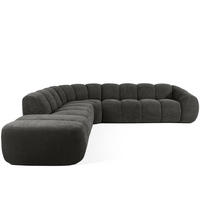 ECKSOFA LINKS FLAVA, Graphitfarben - Graphitfarben, Holz/Holzwerkstoff (310/314cm) - KONSIMO®