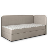 BOXBETT GINA 100x200 cm mit Matratze und Topper, H2+H3 - Beige - Beige, Holz (100/200cm) - MASSENO