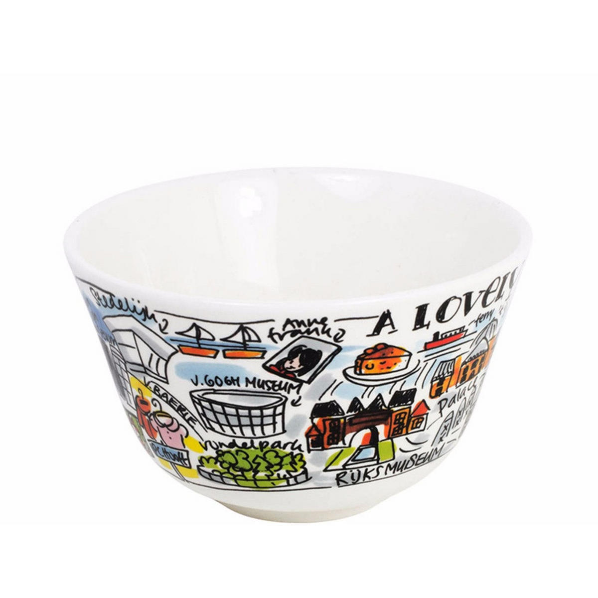 SCHALE Amsterdam in Bunt - 14cm - Multicolor, Keramik (14.3/9/14.3cm) - Blond Amsterdam