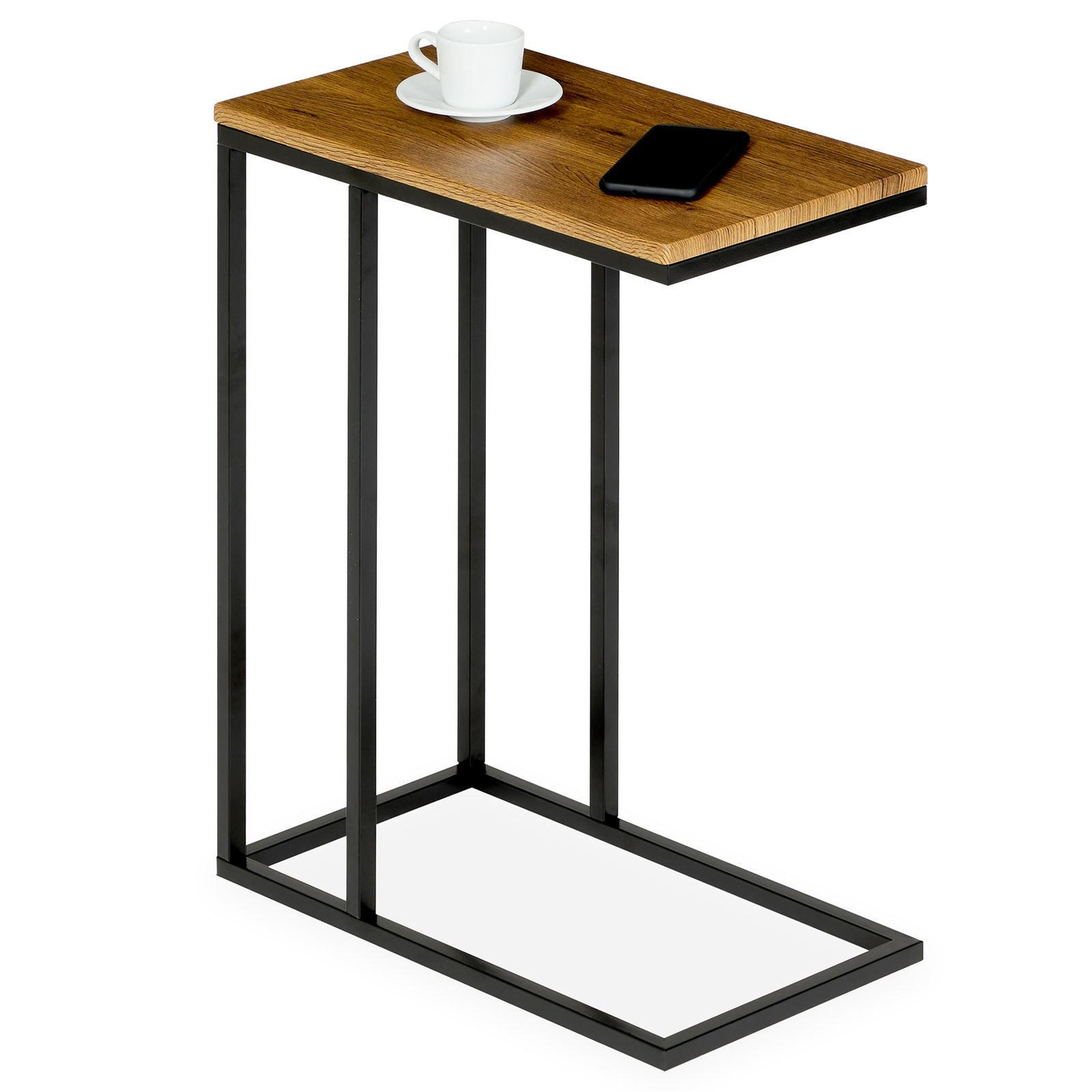 Idimex Beistelltisch Dunkelbraun, Schwarz 46x61x26 cm