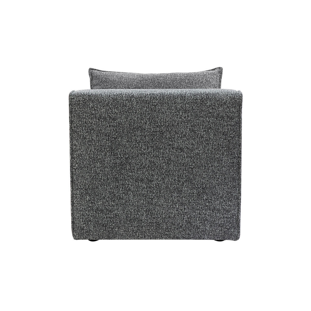 ECKMODUL Sofa Dunkelgrau Meliert Rechts KERRY - Dunkelgrau, Textil (89.5/64/70.5cm) - Miliboo