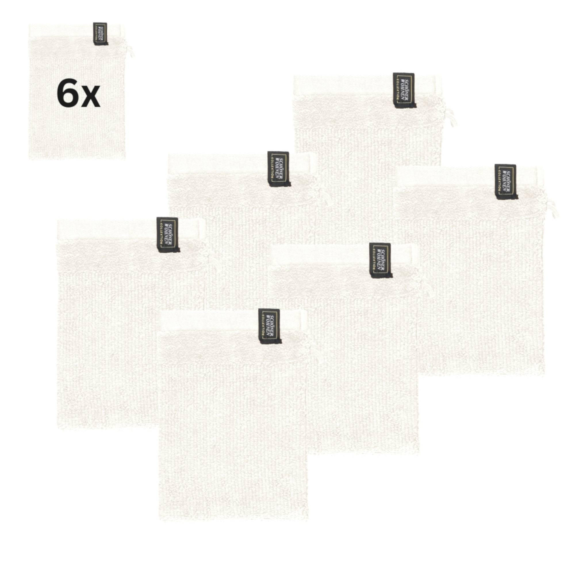 WASCHHANDSCHUH SENSE-6 - Weiß, Textil (16/21cm) - Schöner Wohnen