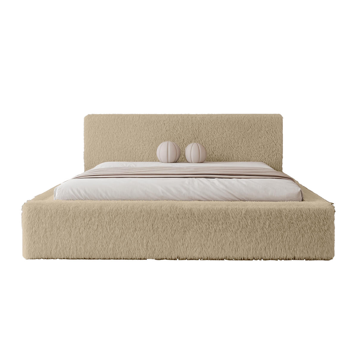 POLSTERBETT FLUMIA 180x200 cm, Beige - Beige, Textil (200/180cm) - Fedve