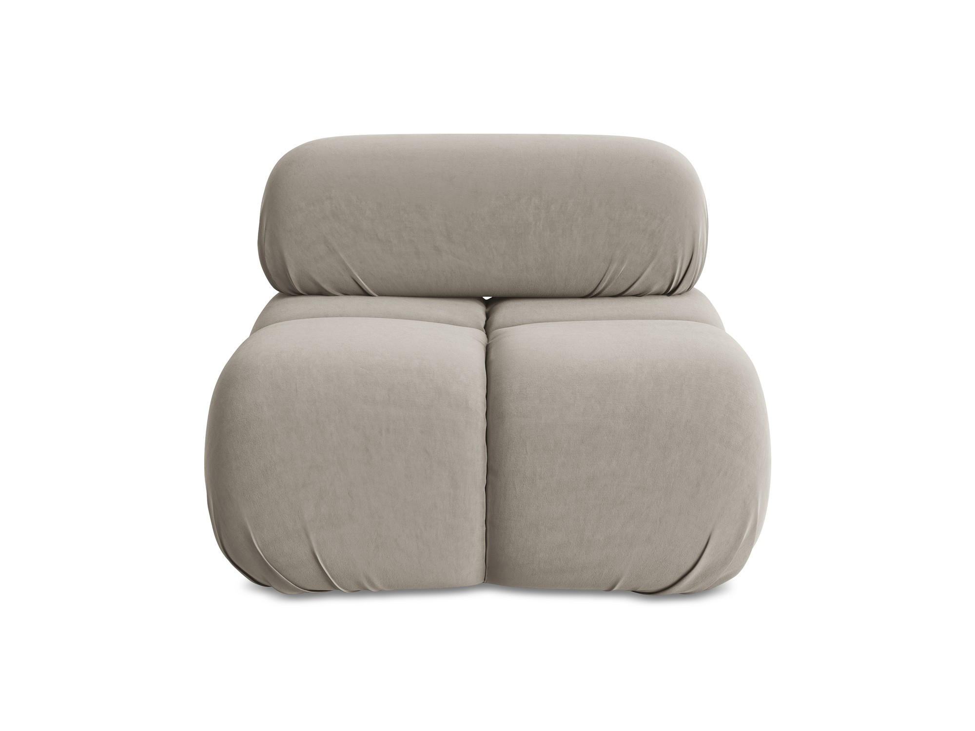 SESSEL Samt Stoff Grau - Taupe/Lila, Kunststoff/Textil (96/70/95cm) - Makamii