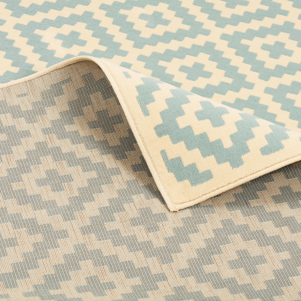 DESIGNER KURZFLOR TEPPICH MODERNE MUSTER - Creme, Textil (80/150cm) - Pergamon