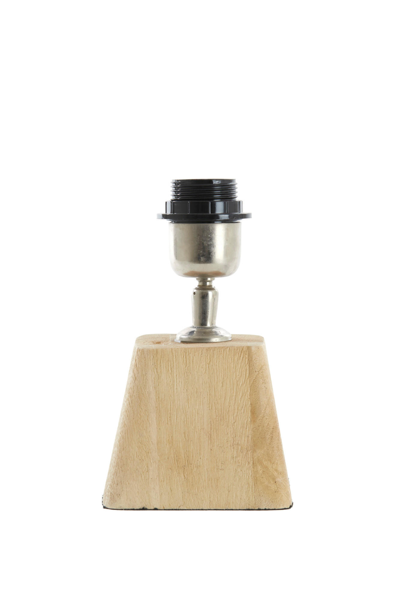 LAMPENFUSS Kardan Braun 18/13/15 cm - Hellbraun, Holz (18/13/15cm) - Light & Living