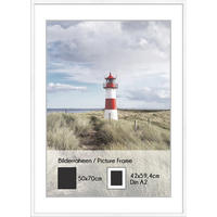 BILDERRAHMEN 50x70 cm Weiß Matt - Weiß, Holz (52/72/2cm) - artissimo