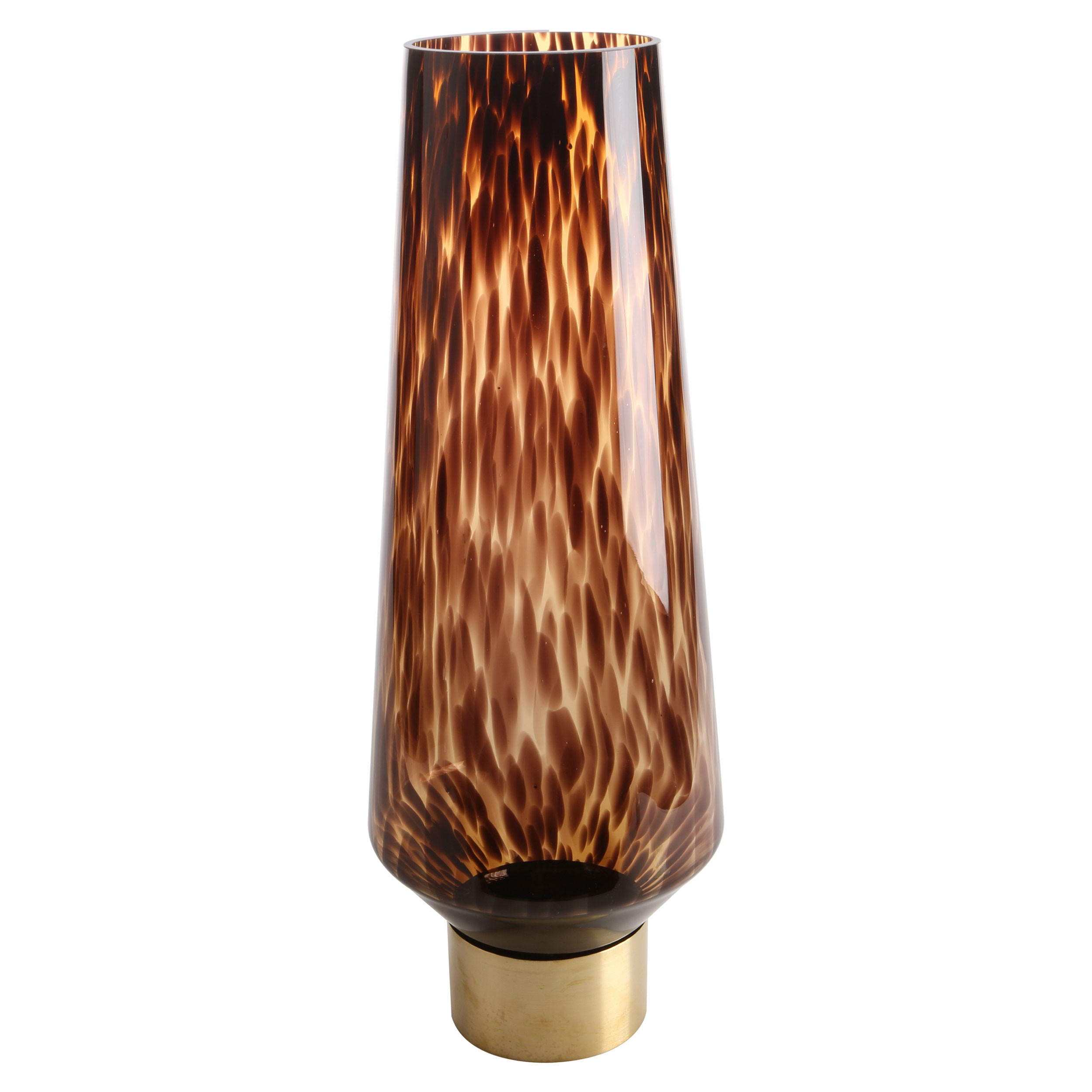VASE Amber Rain, Glas, Metall, Braun, 60 cm - Braun, Glas (60cm) - Goebel