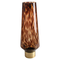 VASE Amber Rain, Glas, Metall, Braun, 60 cm - Braun, Glas (60cm) - Goebel