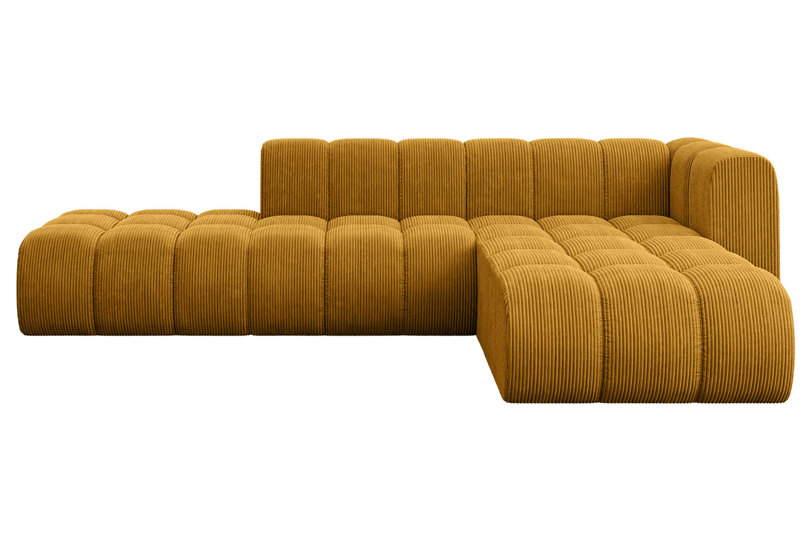 ECKSOFA modulares Sofa Zuvon-L1 - 296x177x70 cm Senfgelb - Currygelb, Holzwerkstoff/Textil (296/177cm) - ALTDECOR