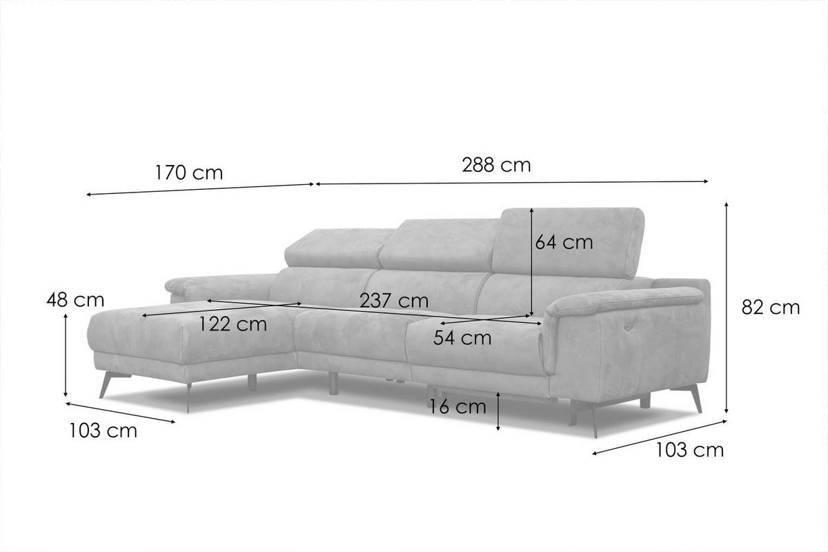 ECKSOFA FIERO 4-Sitzer, dunkelgrau - Dunkelgrau/Schwarz, Holzwerkstoff/Textil (158/269cm) - Courtois Laville