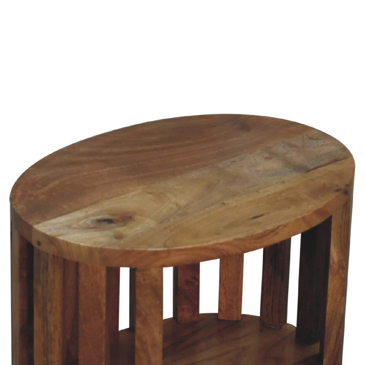 NACHTTISCH ARIELLA MIT EINFACHER REGAL - Beige/Messingfarben, Holz/Metall (36/40/26cm) - Artisan Furniture