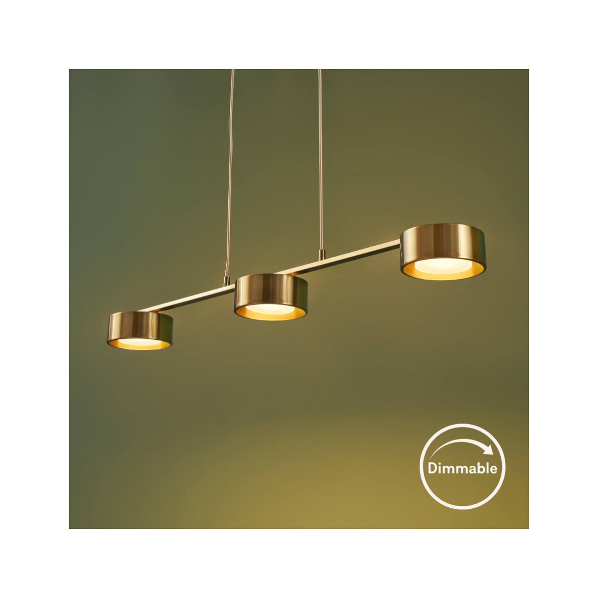 HÄNGELEUCHTE Prins, Messing, 165cm - Goldfarben, Metall (108/15/165cm) - KOSILUM