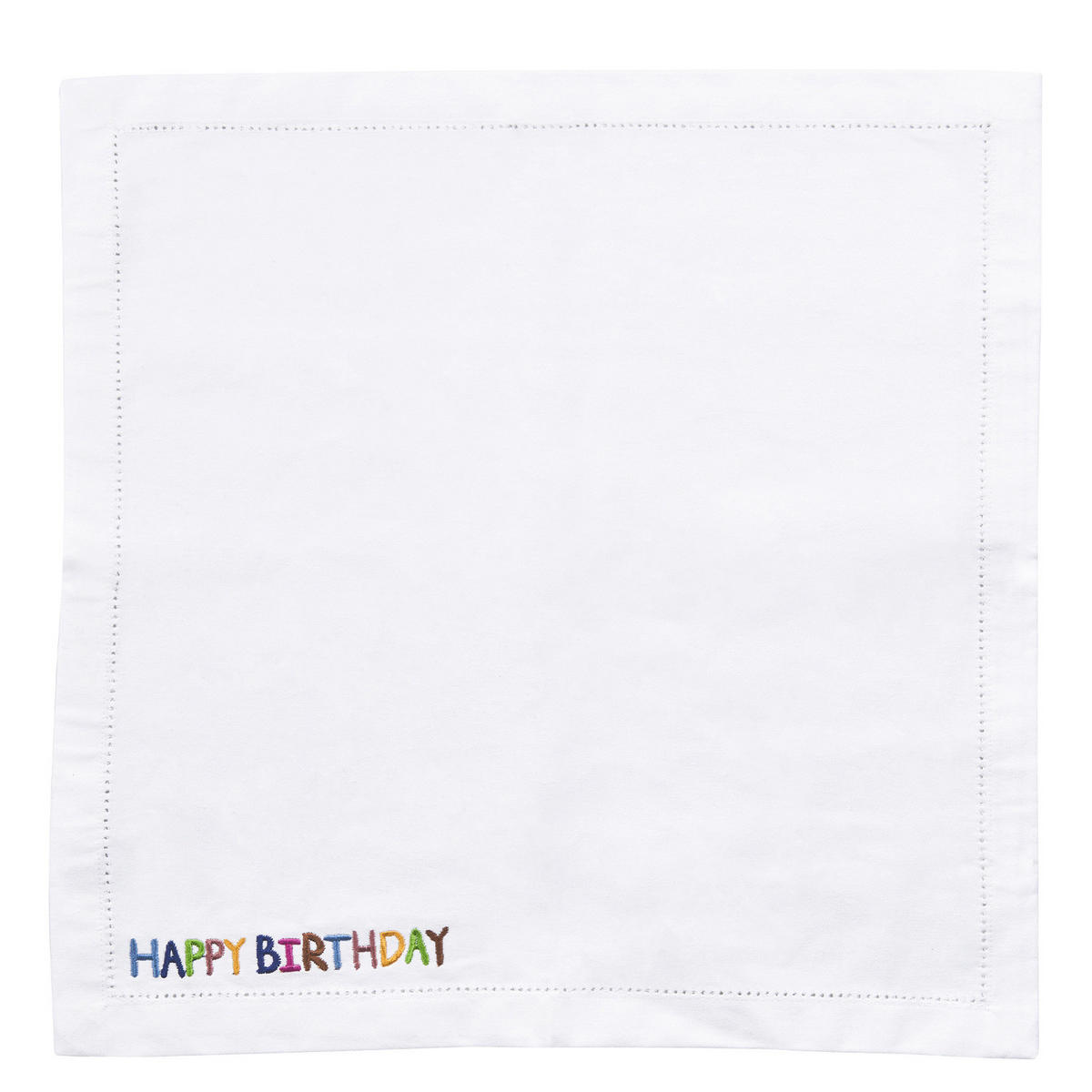SERVIETTE (10er-Set) Happy Birthday - Weiß, Textil (45/45cm) - Butlers