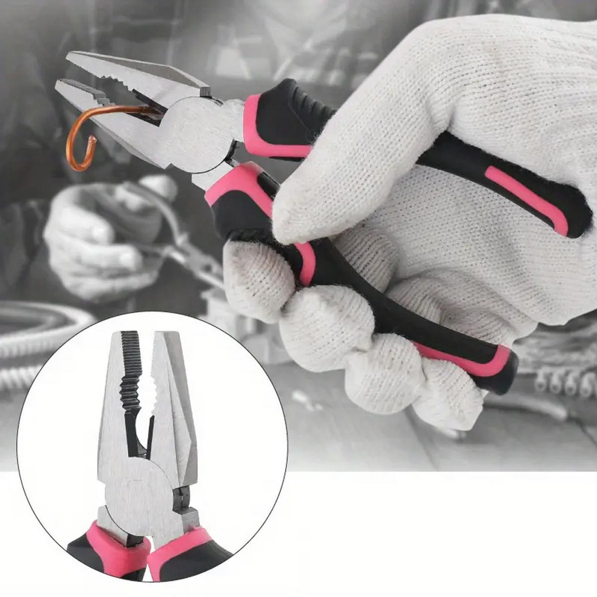 WERKZEUGSATZ 15-tlg. in Rosa Haushalts-Werkzeugset mit Koffer aus Stahl - Pink, Metall (12/20/5cm) - Livingandhome