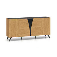 SIDEBOARD Soah Holz und Schwarz - Schwarz, Holzwerkstoff (170/82/40cm) - Petits-meubles