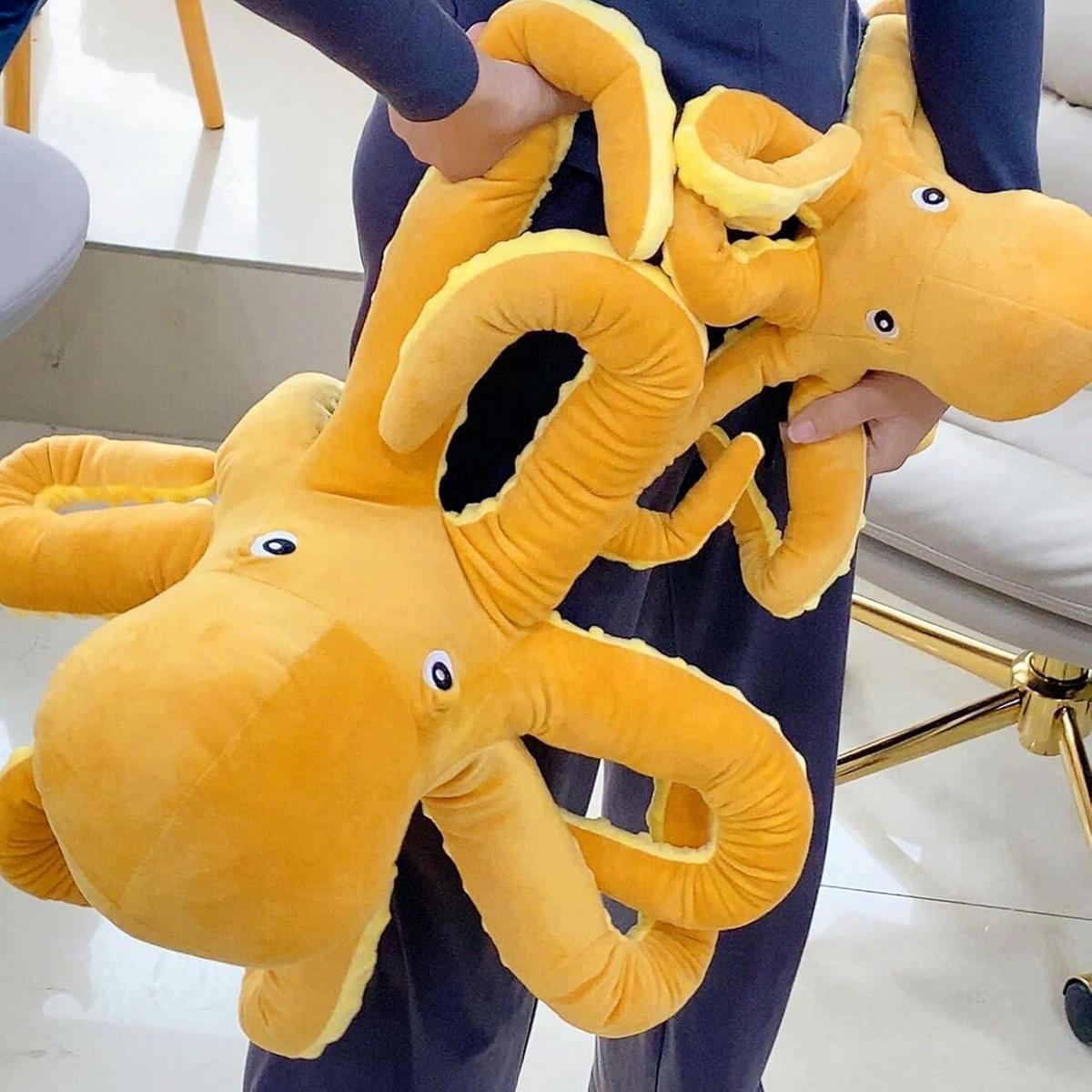 PLÜSCHTIER Oktopus 40 cm - Orange, Textil (40/40cm)