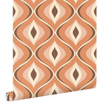 TAPETE Retro-Ornamente 53 cm x 10.05 m - Orange, Papier (53/1000cm) - ESTAhome