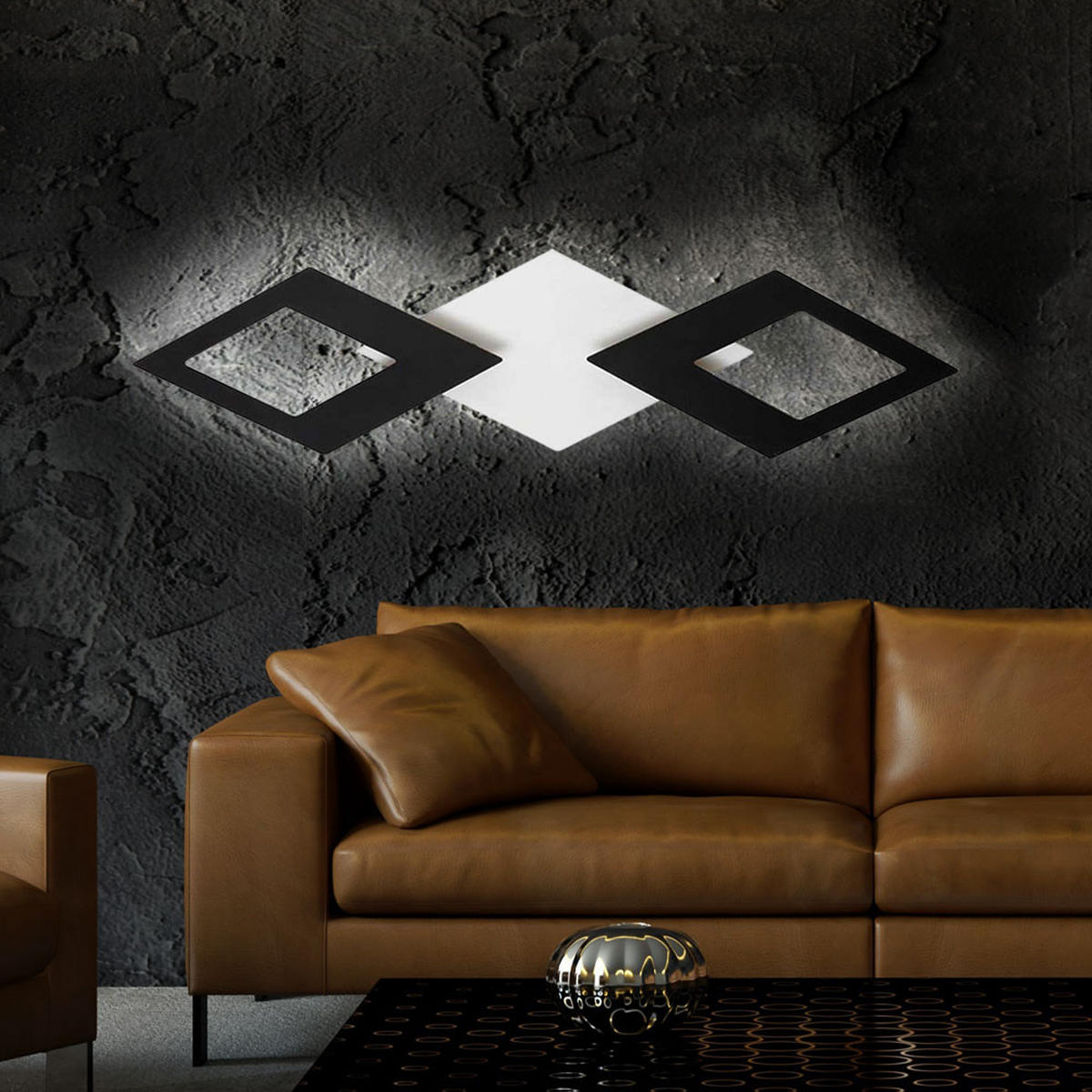 LED WANDLEUCHTE MORTEN Metall Silber - Silberfarben, Metall (67/17/6cm) - Wofi
