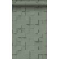 TAPETE 3D-Würfel 50 x 900 cm - Grün, Papier (50/900cm) - Origin Wallcoverings