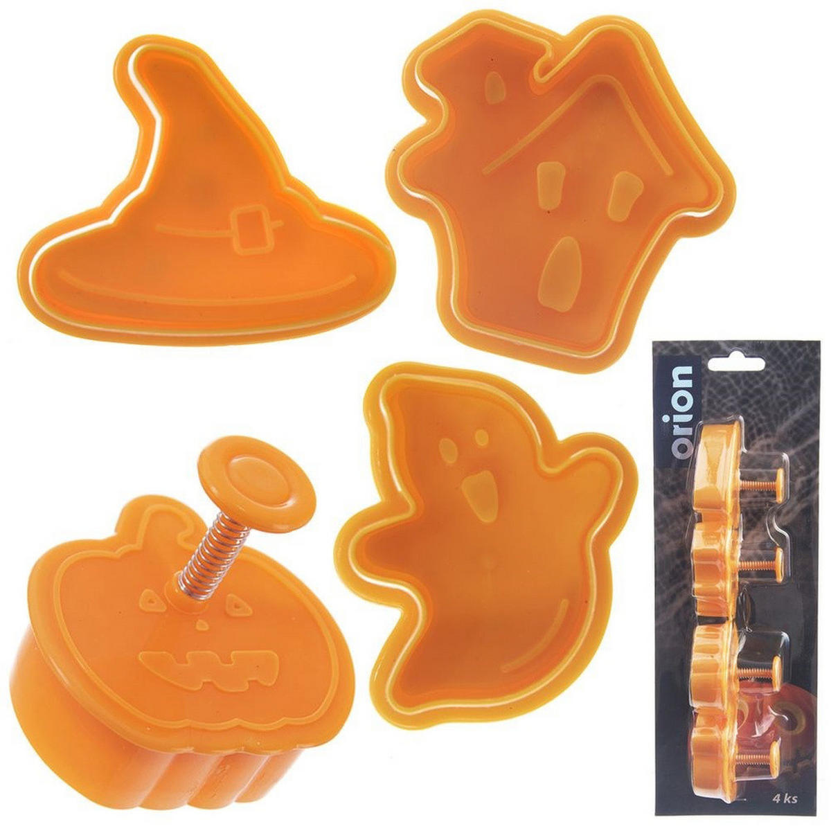 AUSSTECHFORMEN-SET Halloween Stempel 4-teilig Orange - Orange, Kunststoff (5.5/5/6cm) - Orion 