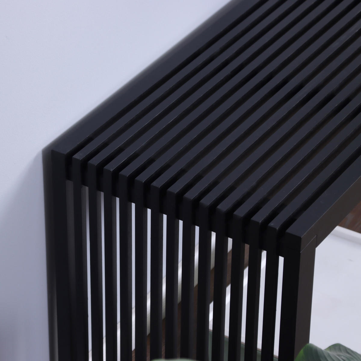 SITZBANK - Schwarz, Holz/Textil (45/43/33cm) - Relaxdays