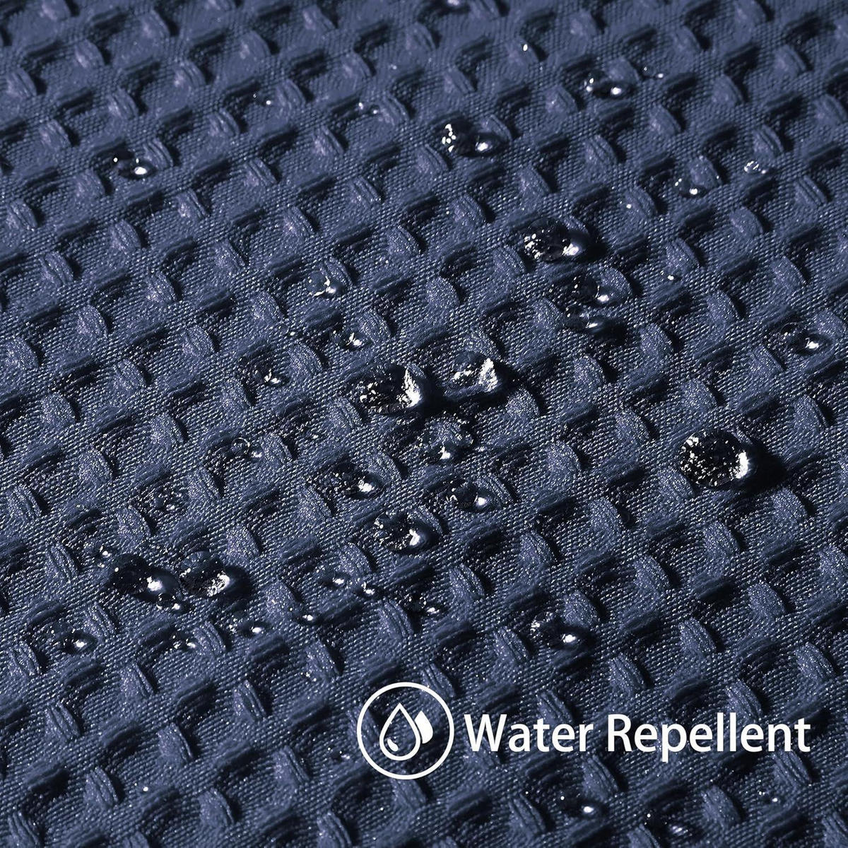 DUSCHVORHANG Waffel 92 x 182 cm Marineblau - Dunkelblau, Textil (92/182cm)