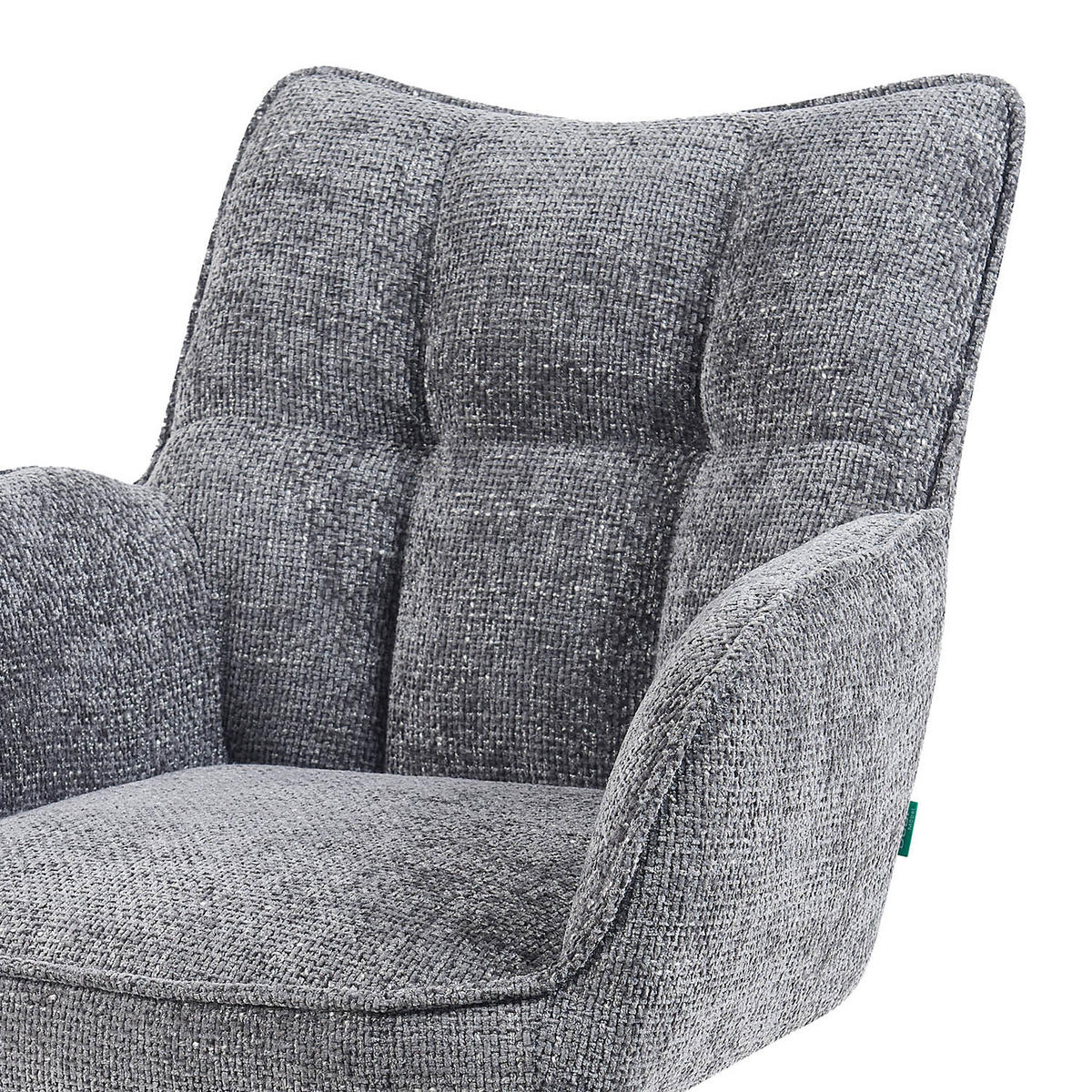 DREHSTUHL Mika-Enya - Schwarz/Grau, Textil/Metall (59/84/66cm) - DUBI Möbel