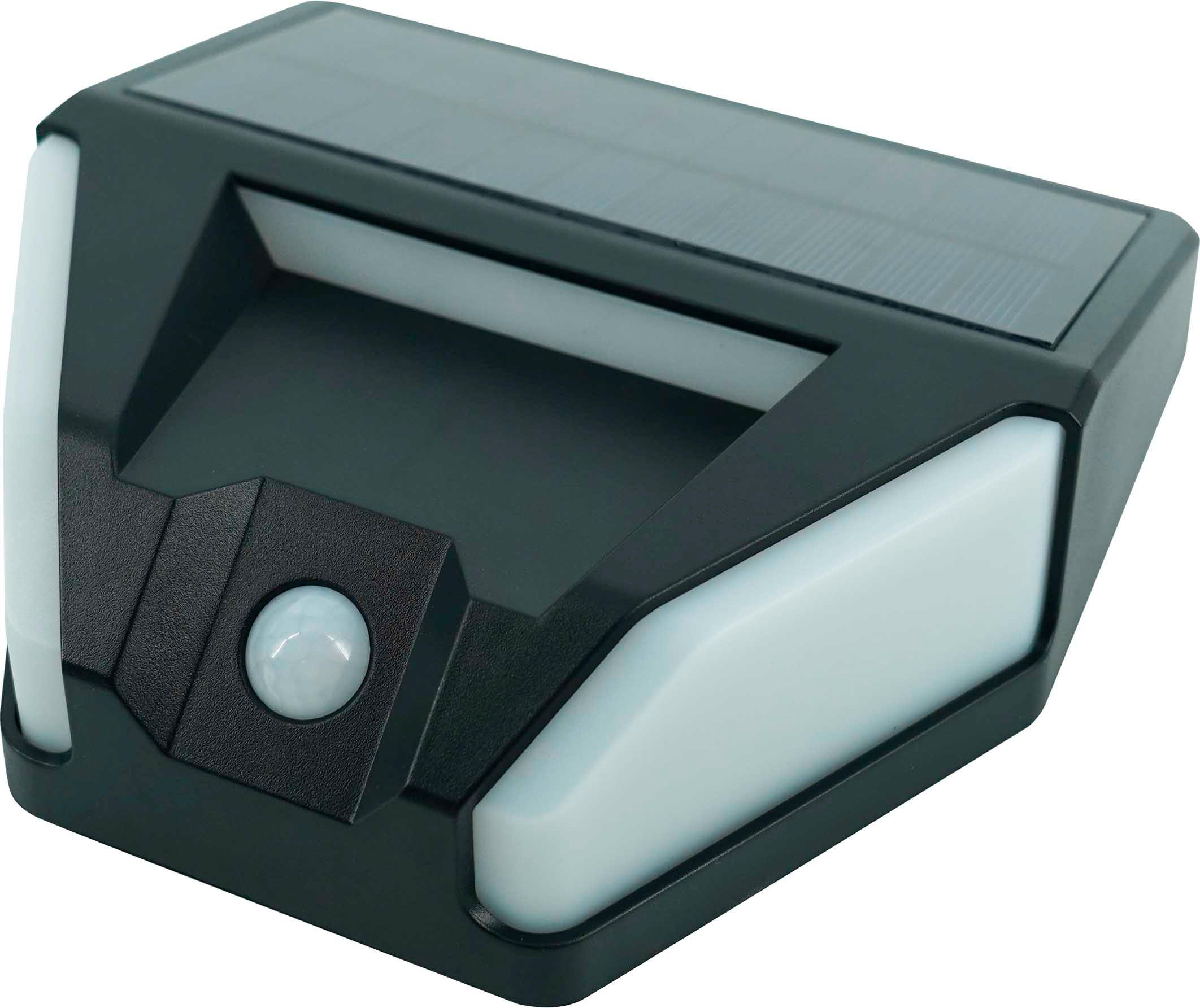 LED-WANDLEUCHTE Solar Außenbereich Dämmerungssensor 45 Auslösungen Nachtlicht - Schwarz, Kunststoff (16/16/5.2cm) - Northpoint