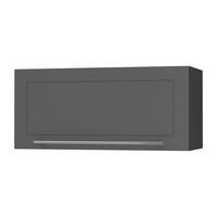 KLAPPHÄNGESCHRANK Kvantum W4B/80-AV Graphit Matt / Schwarz Matt 80 / 32,5 / 36cm - Schwarz/Graphitfarben, Holz/Holzwerkstoff (80/36/32.5cm) - Feldmann-Wohnen