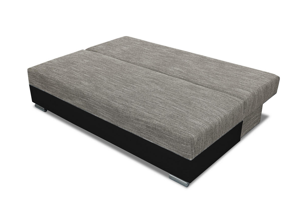 SCHLAFSOFA Atlanta - Grau + Schwarz - Schwarz/Grau, Holz (200/90/96cm) - Möblo