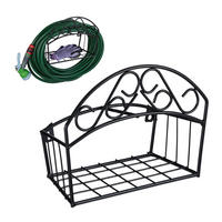 SCHLAUCHHALTER - Schwarz, Metall (32/27.5/17cm) - Relaxdays