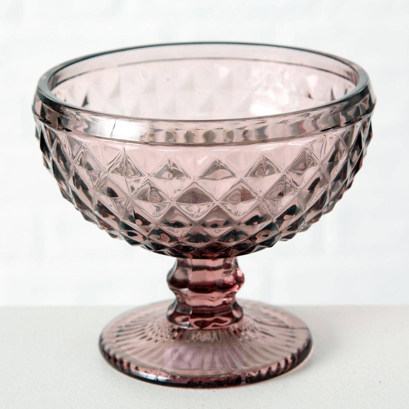 DESSERT- UND EISBECHER Rosa Glas Ø 12 cm - Rosa, Glas (12cm) - Boltze Home