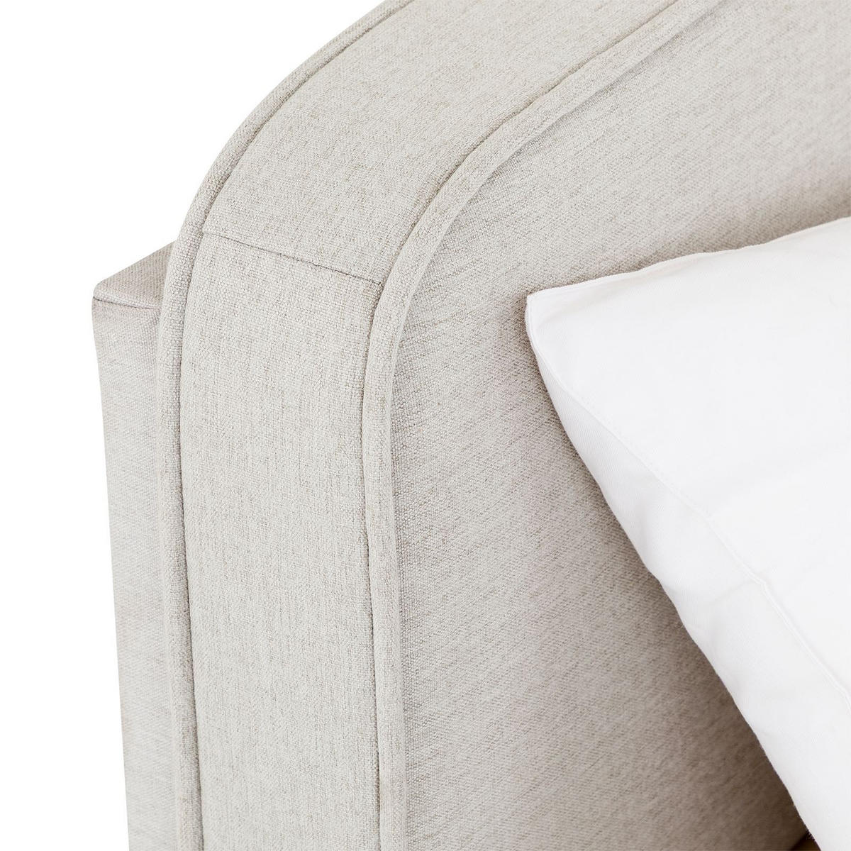 POLSTERBETT LATINI 180x200 cm hellgrau - Hellgrau, Textil (180/200cm) - IDIMEX