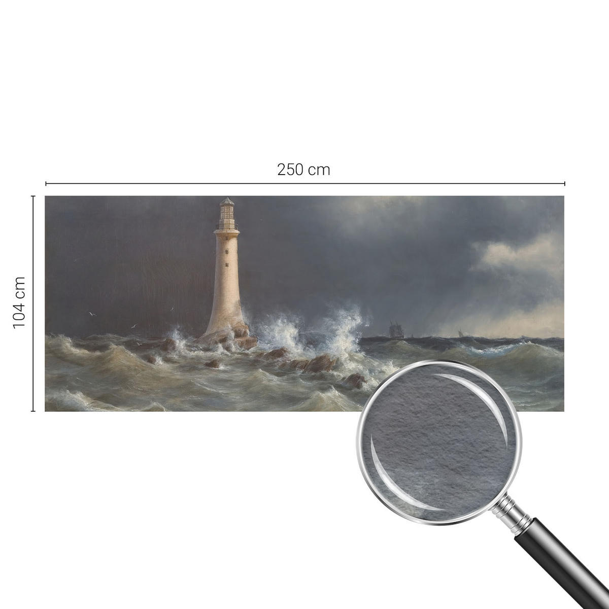 FOTOTAPETE 250x104 cm - Seestürme - Grau, Textil (250/104cm) - Wallfluent