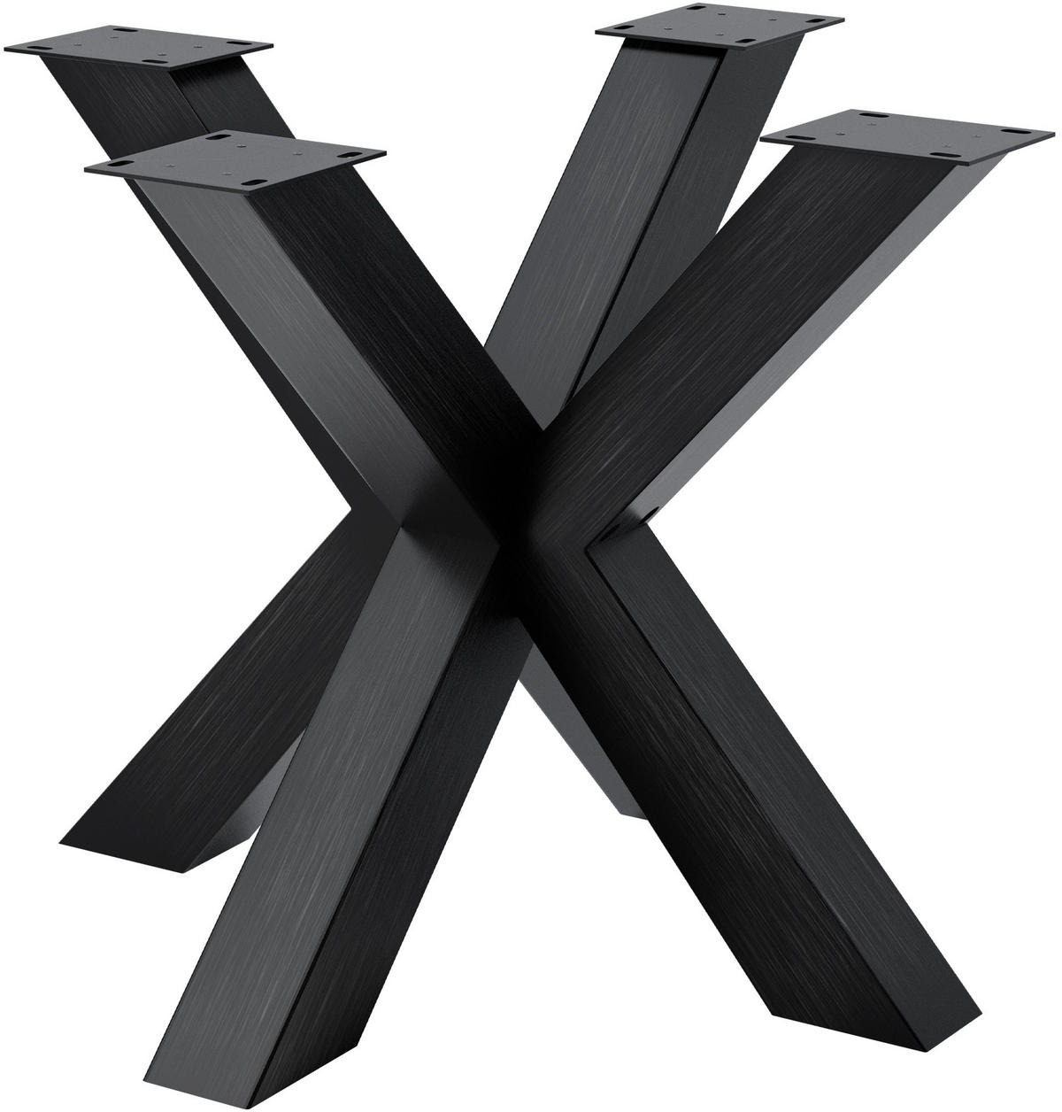 TISCHBEIN eckig 85/85/71 cm Metall Industrial Schwarz - Schwarz, Metall (85/71/85cm) - CLP