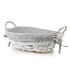 BROTKORB Sino Weiß 25x16x8 cm Naturmaterial - Grau, Naturmaterialien (16/8/25cm) - Mondex
