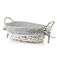 BROTKORB Sino Weiß 25x16x8 cm Naturmaterial - Grau, Naturmaterialien (16/8/25cm) - Mondex