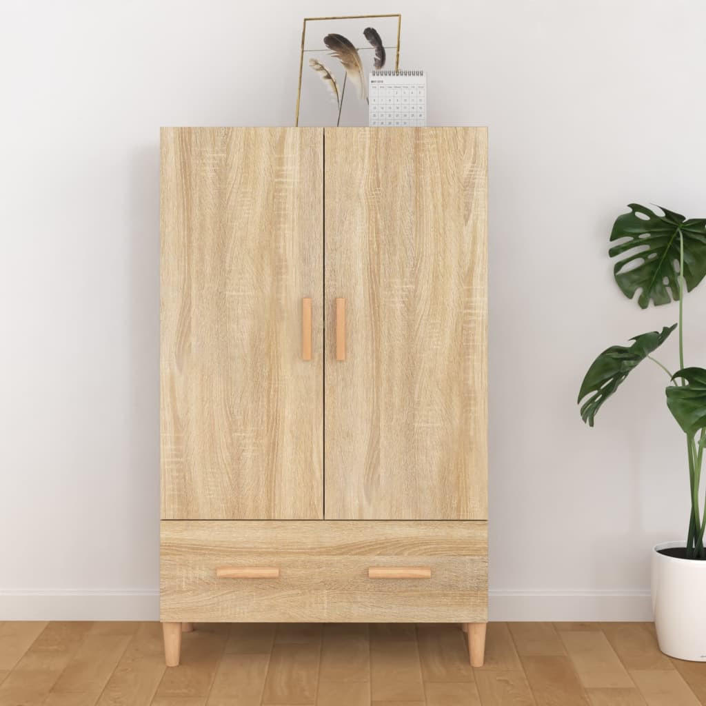 HIGHBOARD mit 1 Schublade, 2 Türen 70/31/115 cm aus Holzwerkstoff Sonoma-Eiche Dekor - Sonoma Eiche, Holz (70/115/31cm) - vidaXL