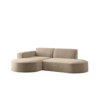 ECKSOFA Palma Xs In Noel - Beige, Holzwerkstoff/Textil (236/165cm) - Fun Möbel