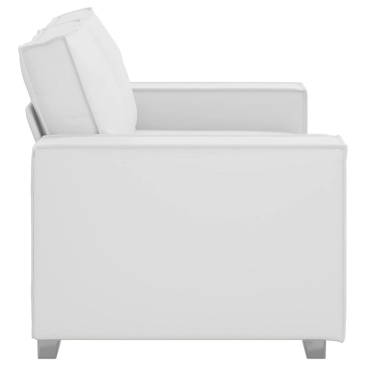 ZWEISITZER-SOFA Weiss 160 Cm Kunstleder - Weiß, Leder (78/84/160cm) - vidaXL