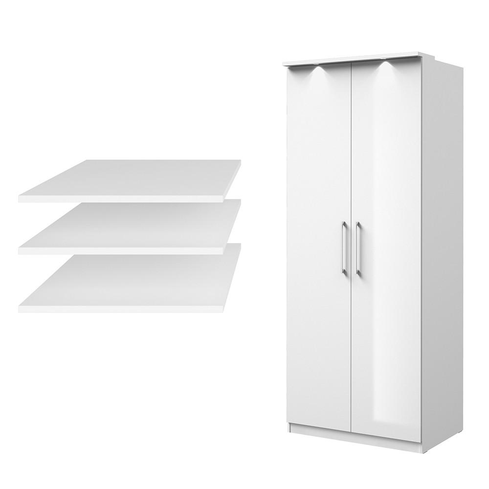 Lomado Kleiderschrank Weiß 90x217x63 cm