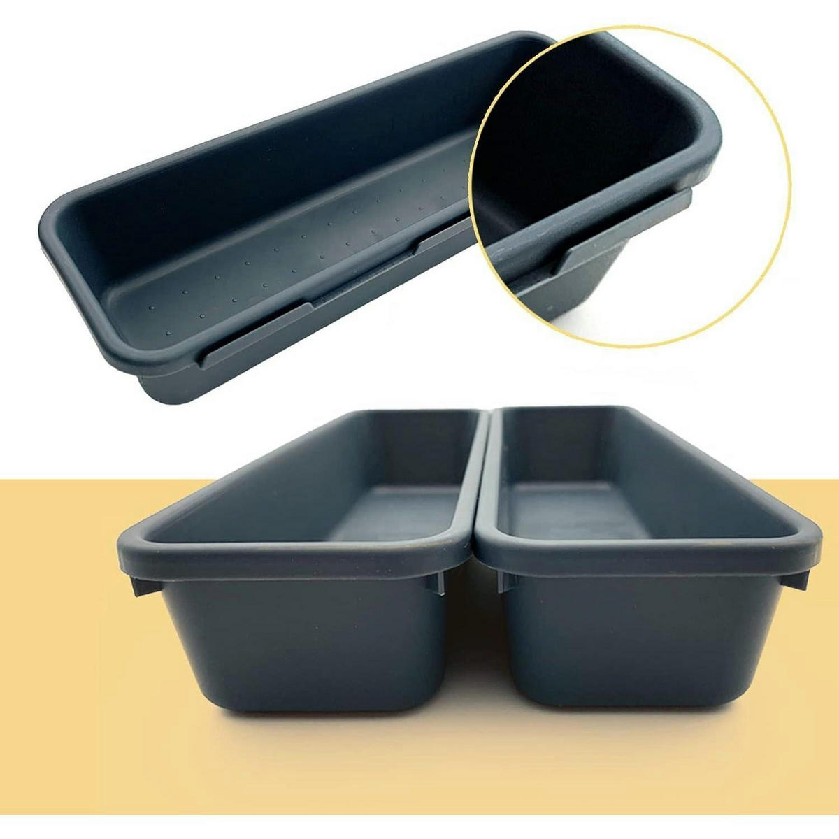 SCHUBLADEN Organizer 16-teiliges Set Grau - Grau, Kunststoff (47/4.5/31cm)