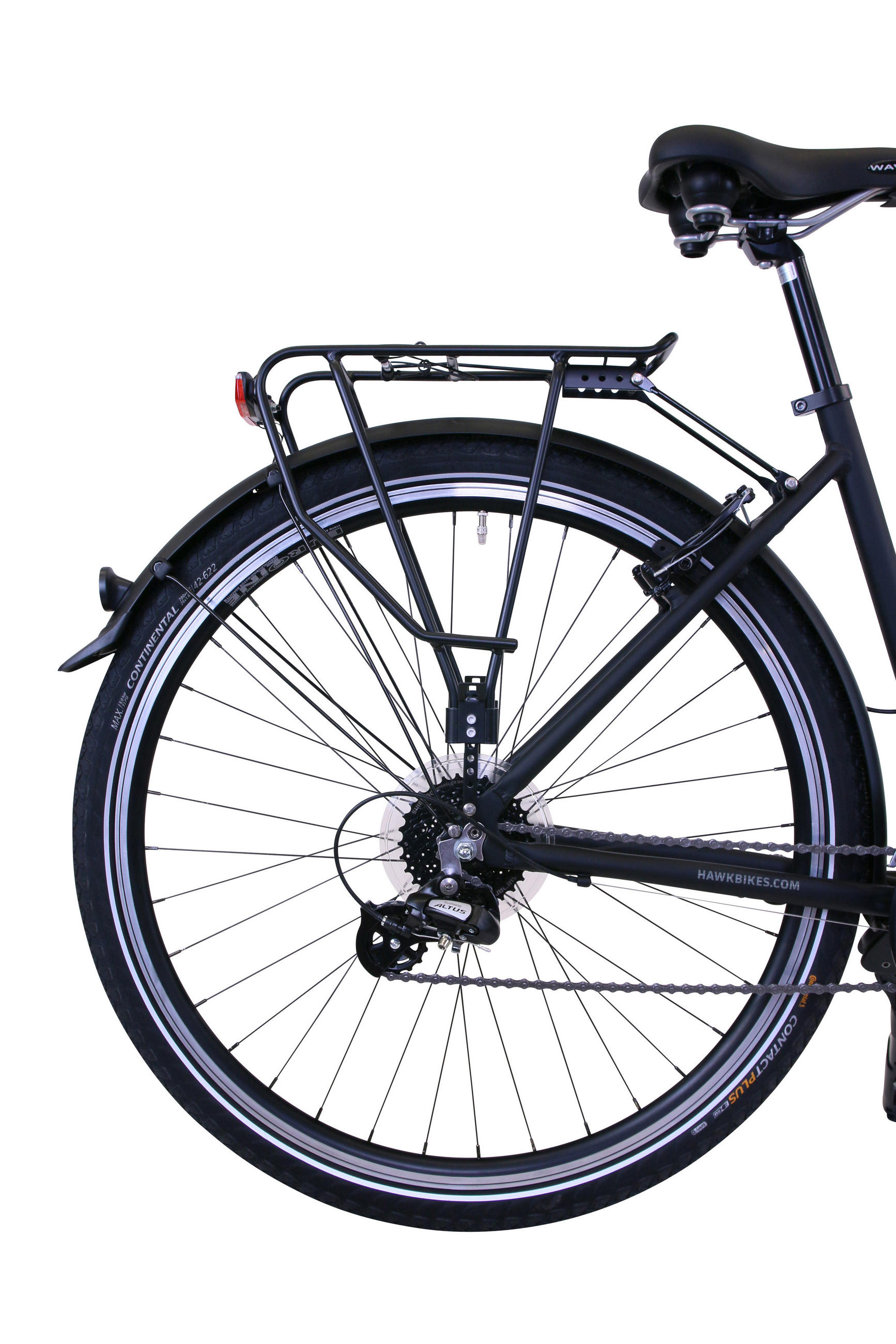 TREKKING Lady Premium Black 3x8 Gang 28 Zoll Gr: 44cm & 48cm - Schwarz, Metall (48cm) - Hawk Bikes