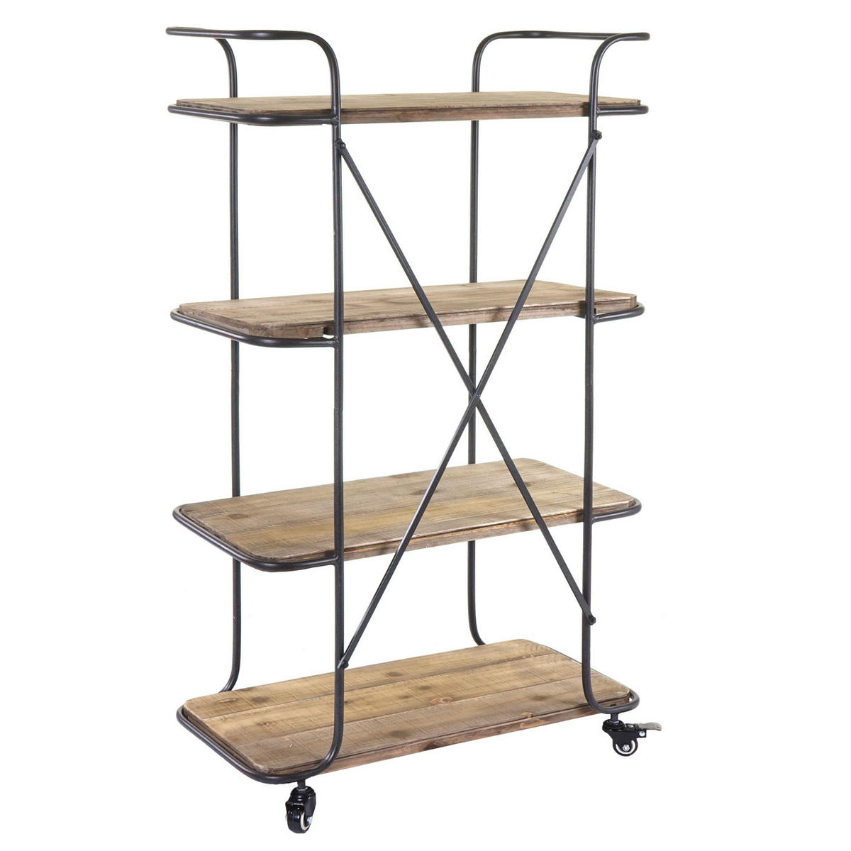 ROLLREGAL Schwarz, Braun - Schwarz/Braun, Holz (67/116/34cm) - MCW