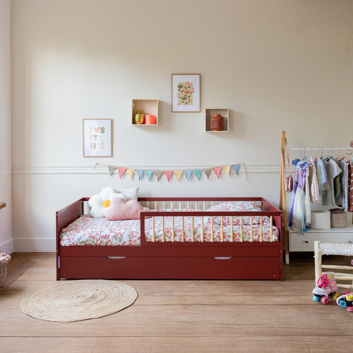 KINDERBETT Adam Terracotta 190/90 cm - Orange, Holz - Happy Garden